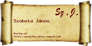 Szobota János névjegykártya